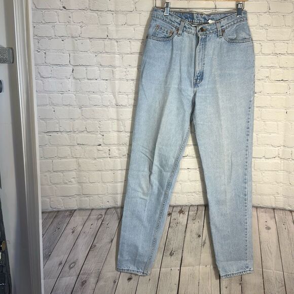 Vintage 90s Levis Jeans 512 Slim Fit Tapered Leg  High Waist Mom Blue 13L Light - Picture 1 of 9